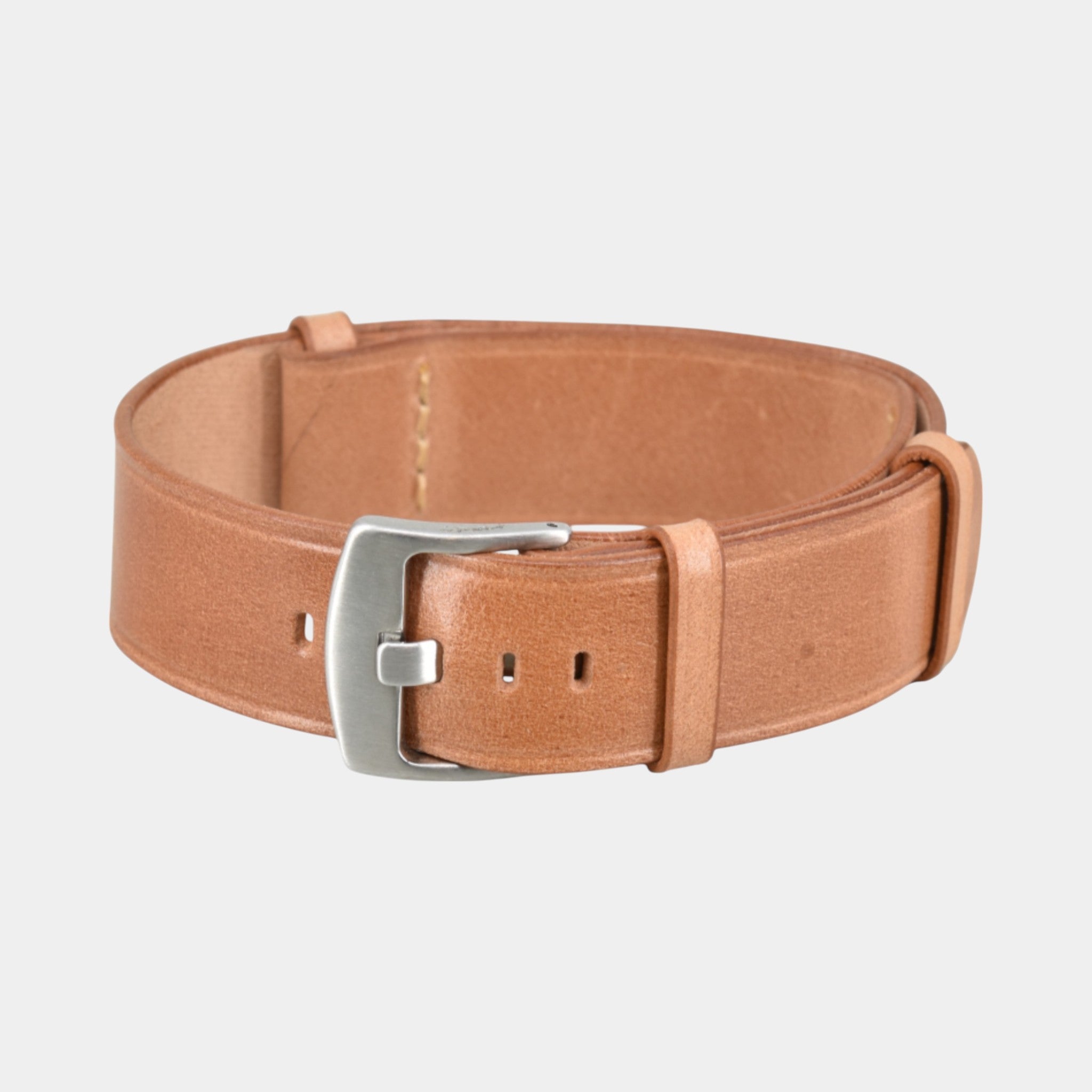 Shell Cordovan Natostrap in natur farbe aus Pferdeleder