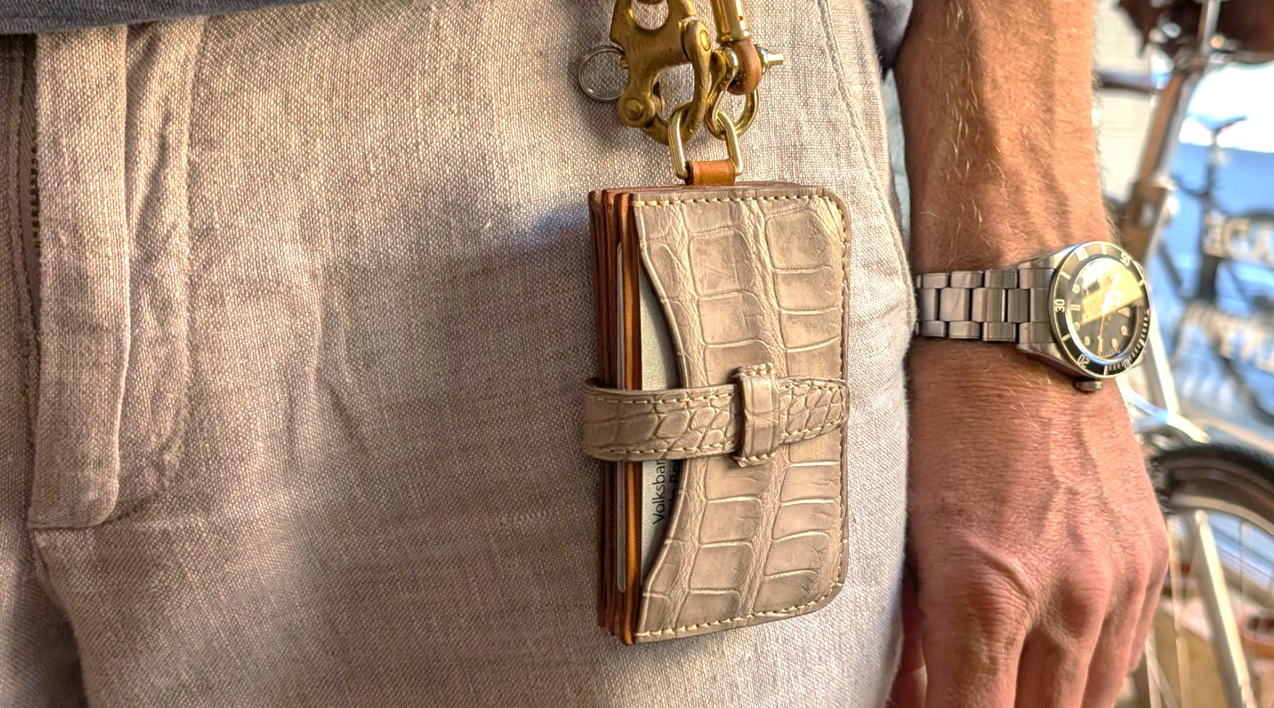 Alligator  Leder Cardholder