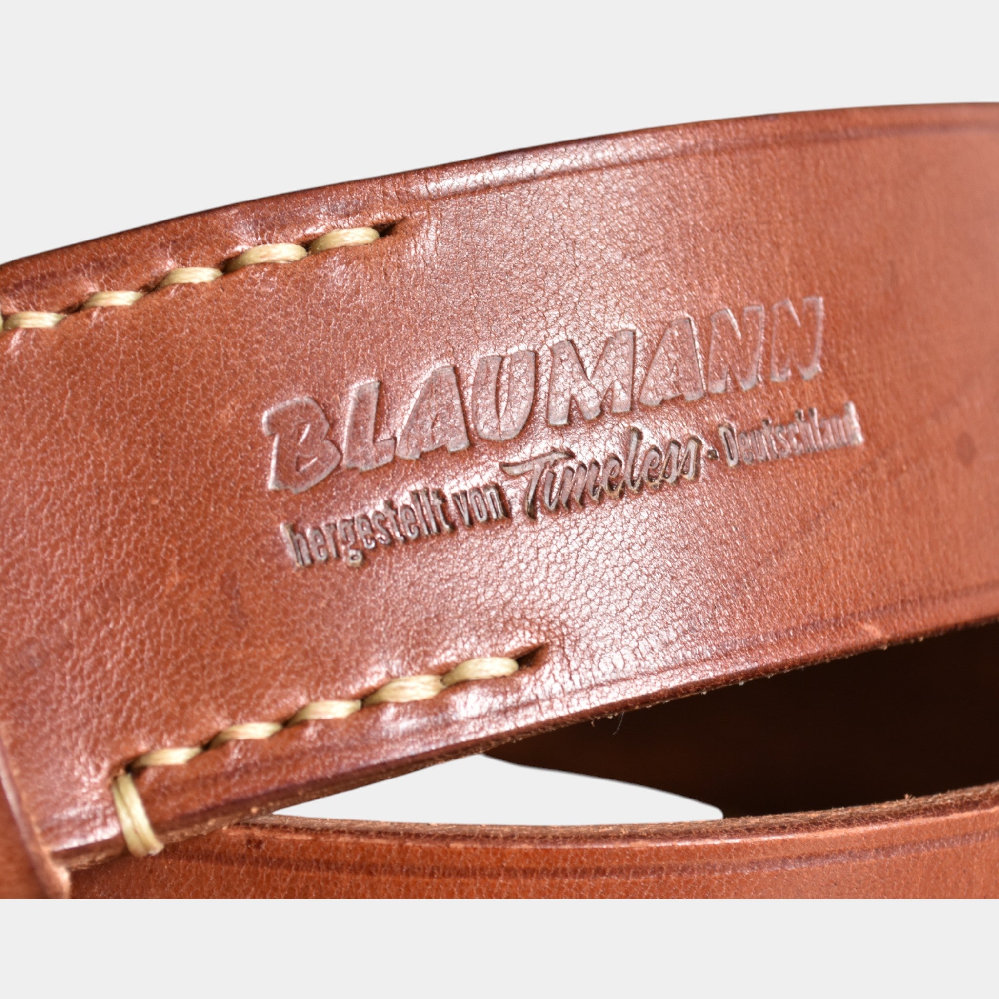 Blaumann Ledergürtel mit Handnaht