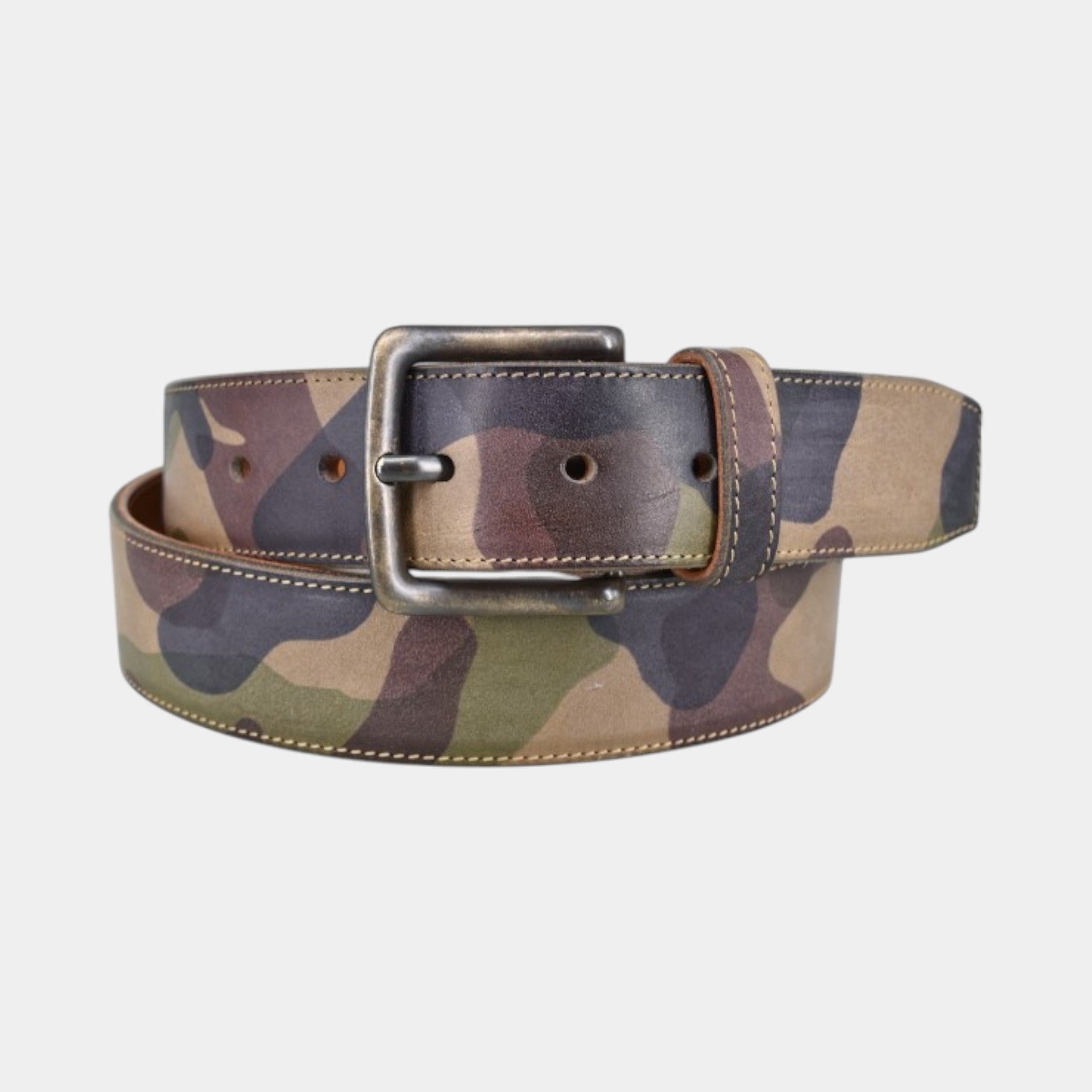 Camo Ledergürtel mit Tarnmuster für Herren