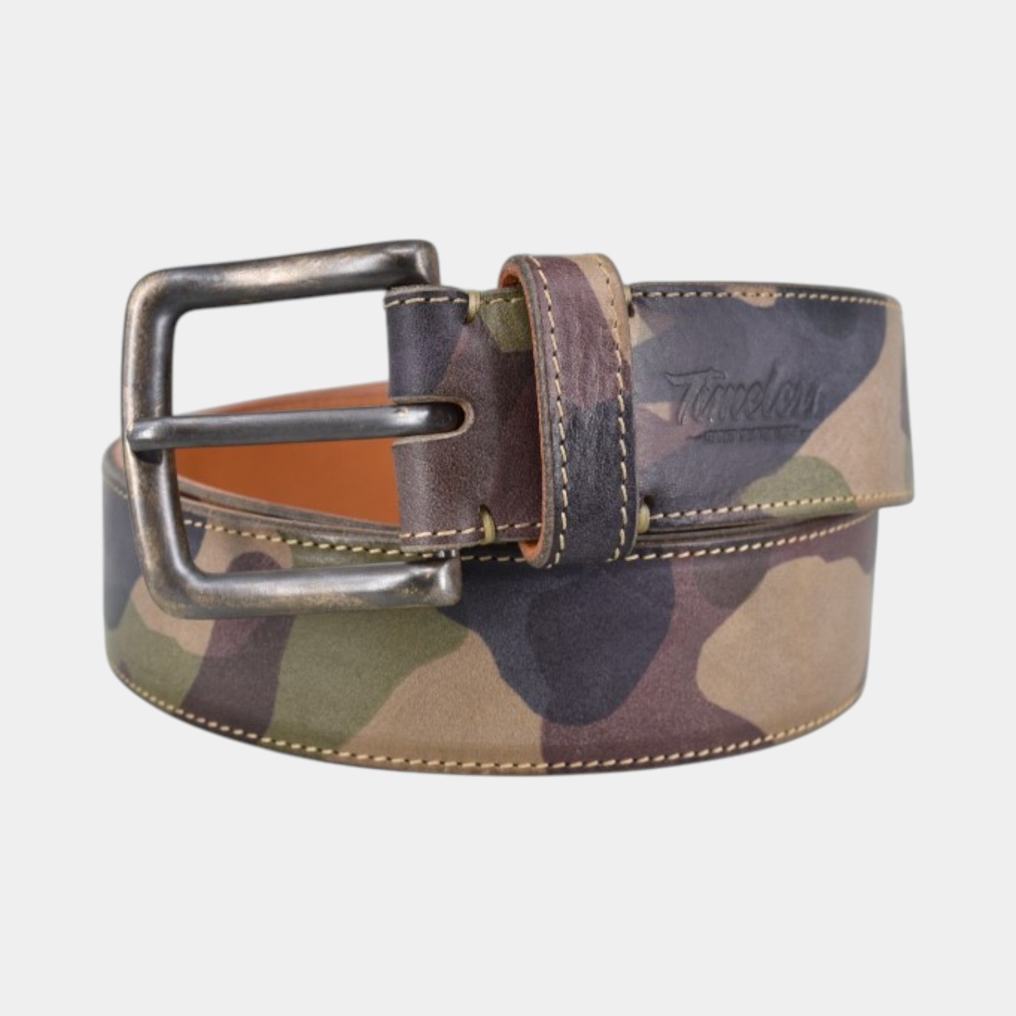 Handgefertigter Ledergürtel mit camouflage 