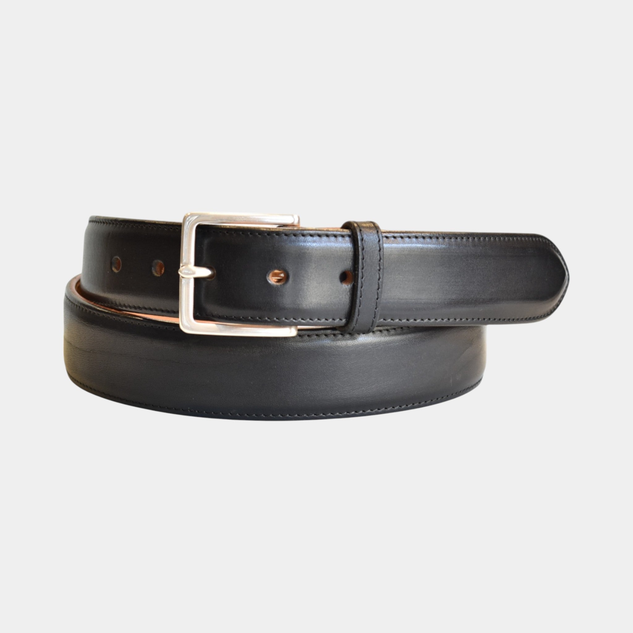 Hochwertiger Chino Gürtel für herren aus schwarzem Leder