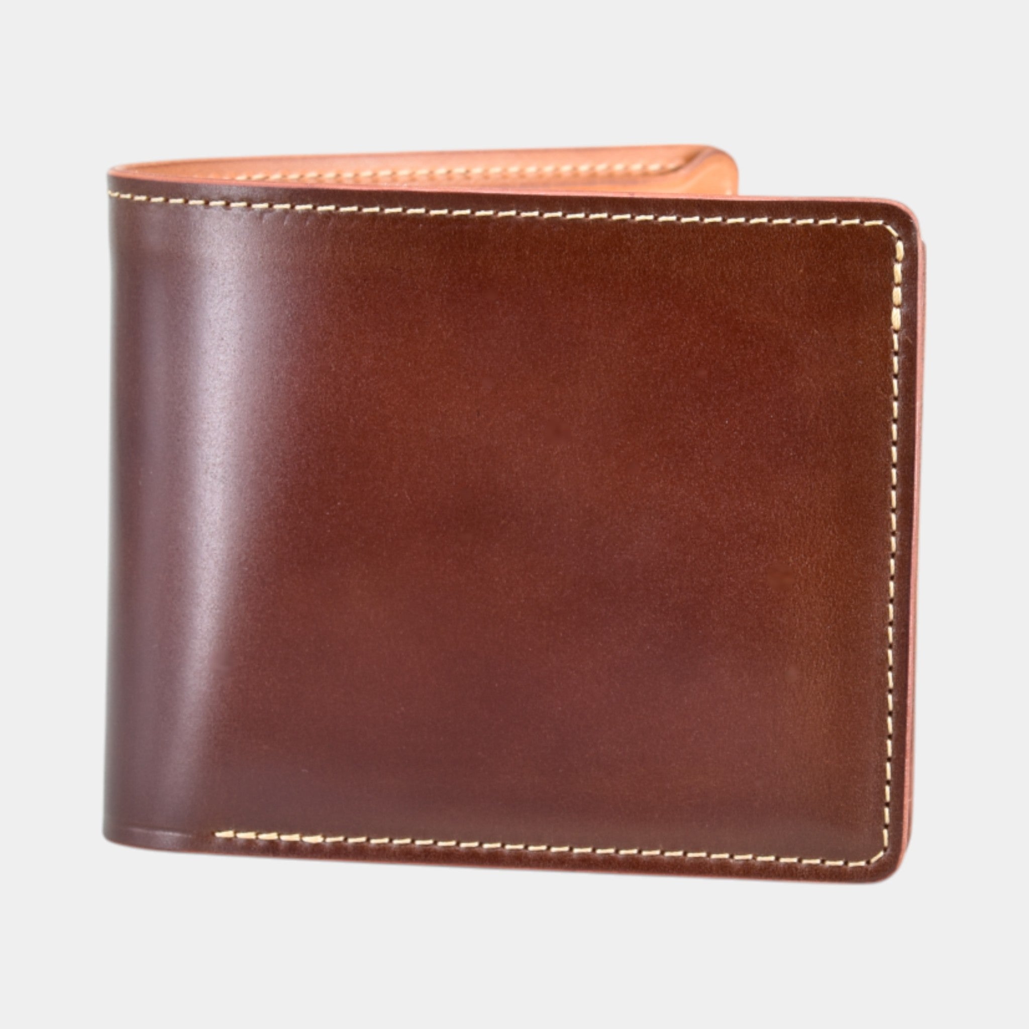 Shell Cordovan Portemonnaie mit Münzfach für Herren in der Farbe Oxblood
