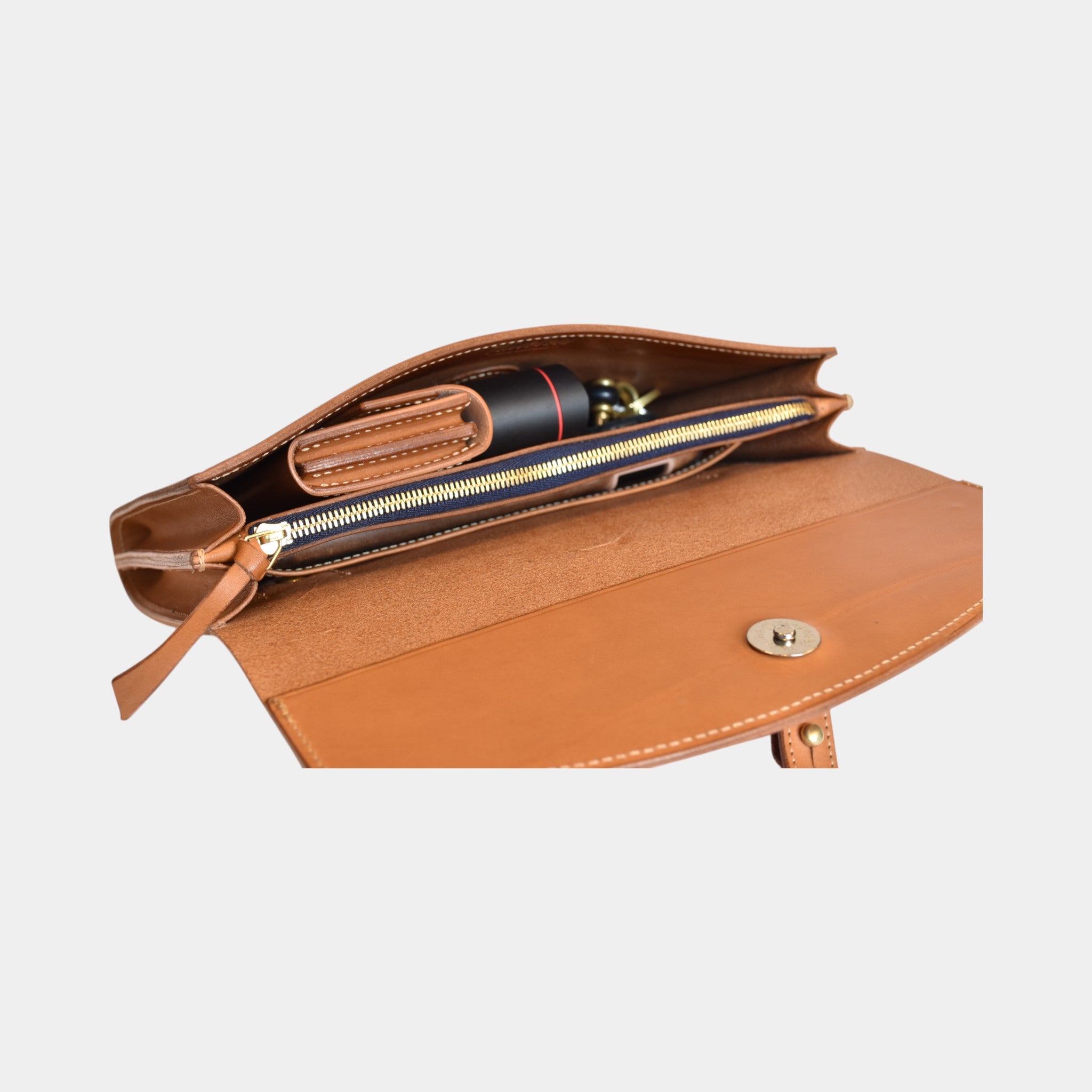 Tasche für Herren aus natur  Leder