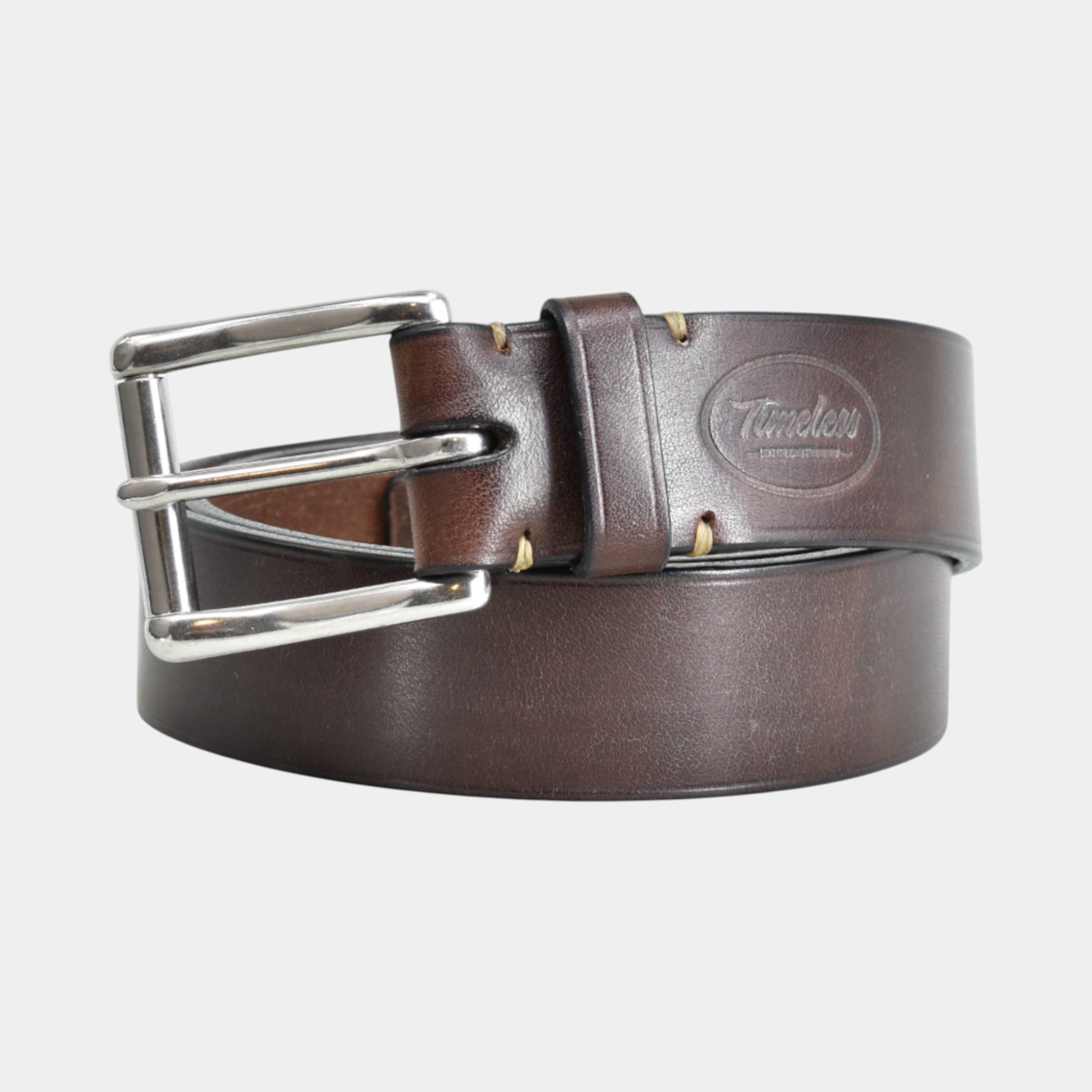 brauner Ledergürtel in 4cm breite mit edelstahlschnalle aus deutscher herstellung
