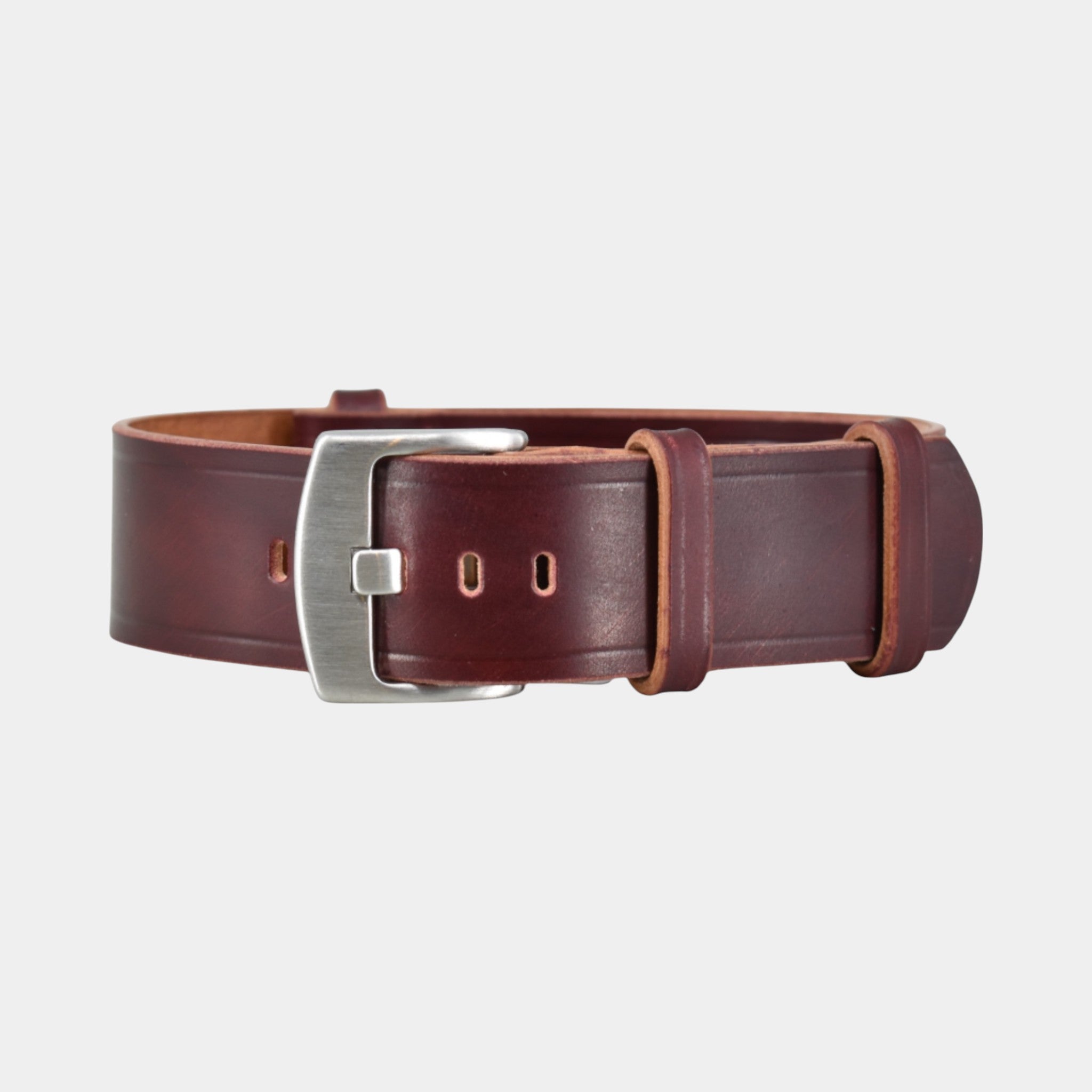 Shell Cordovan Natostrap in oxblood aus Pferdeleder