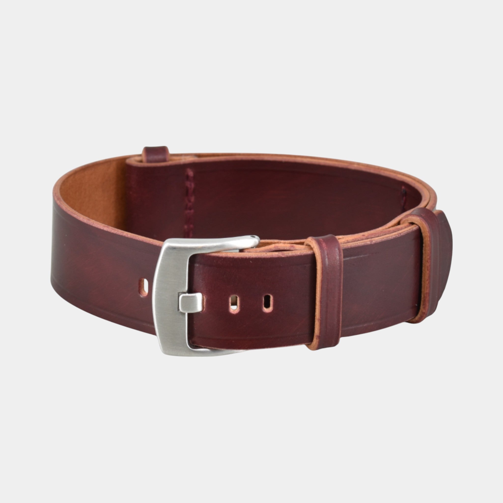 Shell Cordovan Natostrap in oxblood aus Pferdeleder
