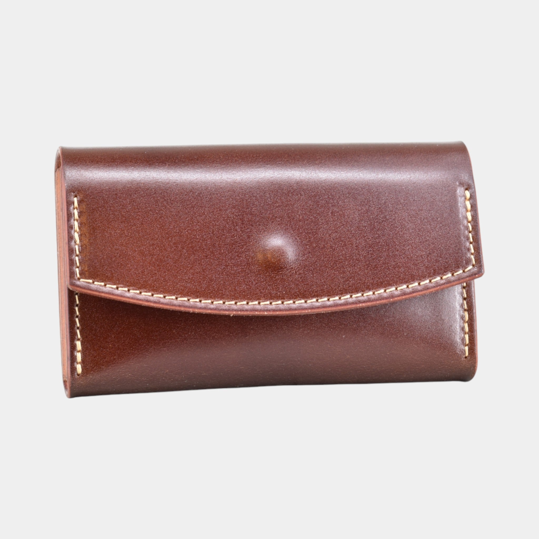 Shell Cordovan Karten Portemonnaie oxblood