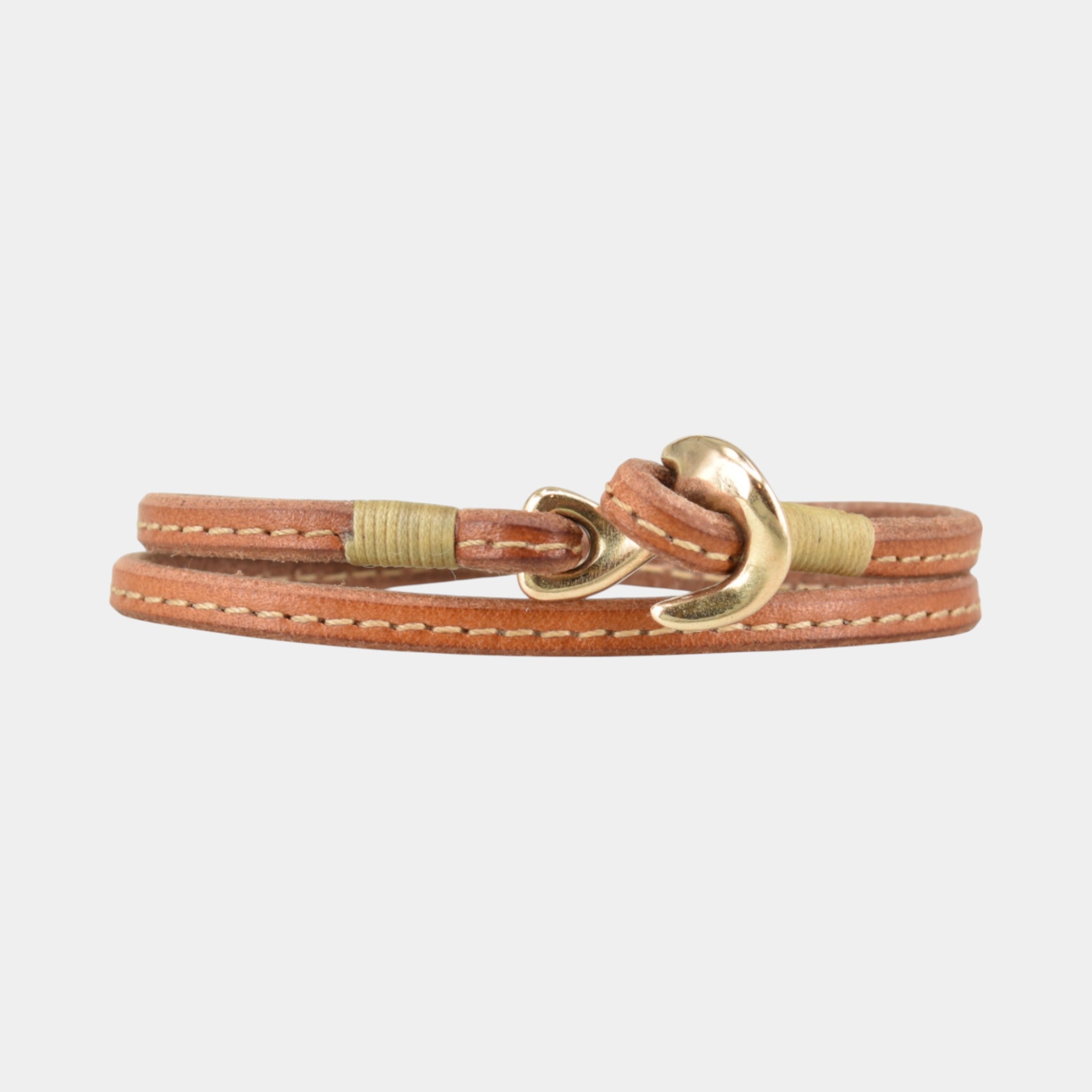 Lederarmband mit Verschluss aus 585er Rose Gold